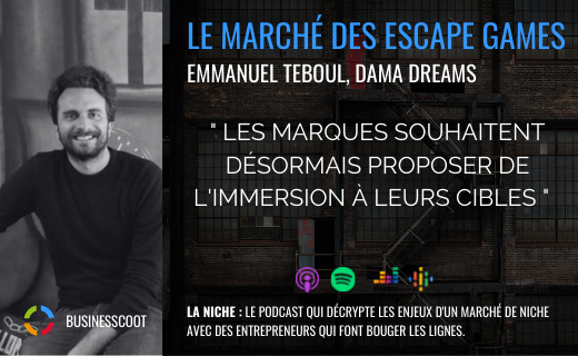 Lire la suite à propos de l’article Podcast : Le marché des escape games avec Emmanuel Teboul, fondateur de Dama Dreams