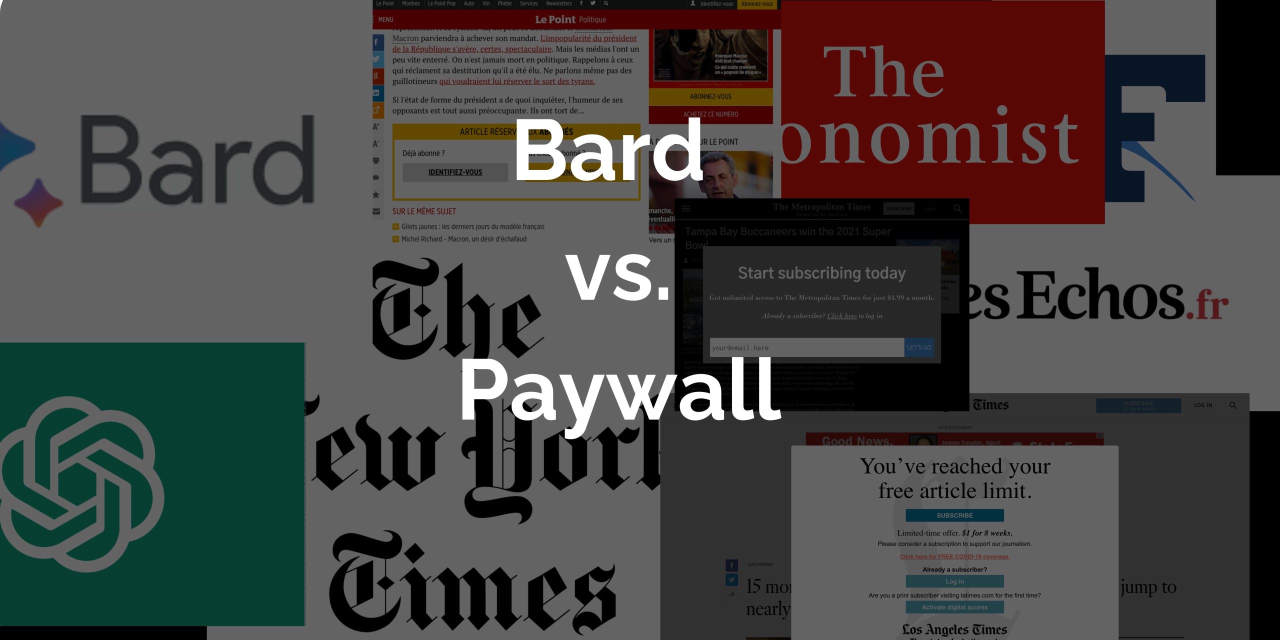 Scopri di più sull'articolo Bard utilizza (anche involontariamente) i dati di paywall?